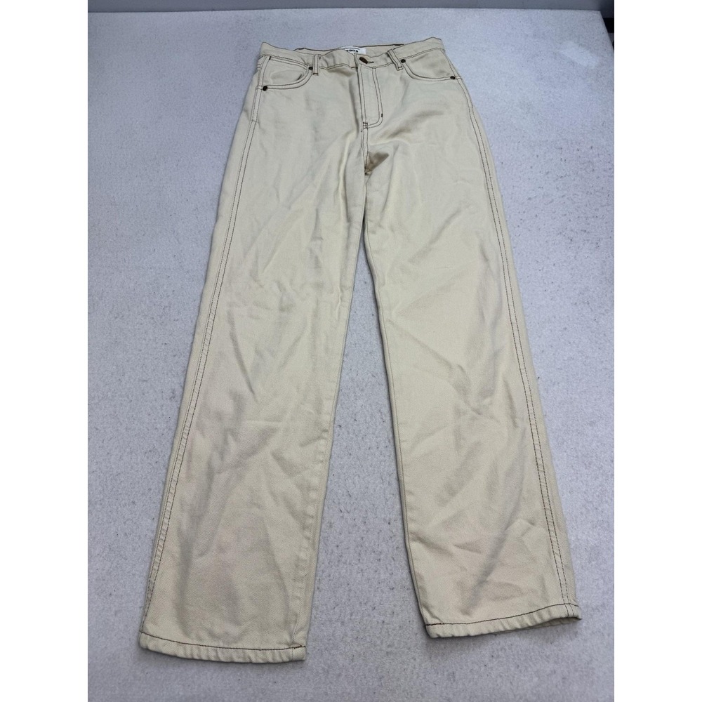 Reformation Jeans Womens 26 Beige High Rise Straight Leg Light Wash Denim Pants